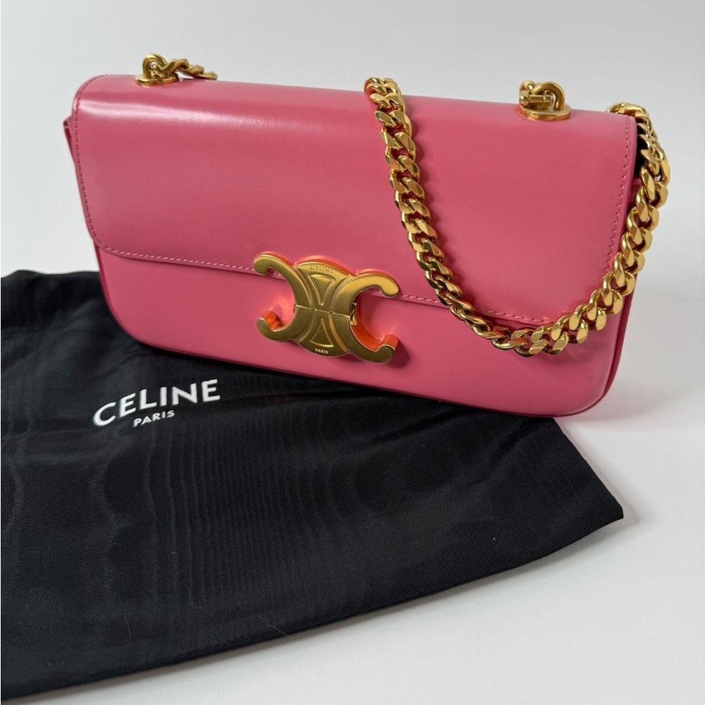 Celine Triomphe Claude - Pink with COA - Picture 2 of 11